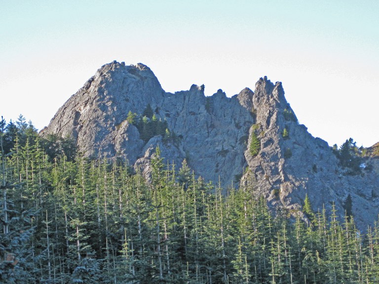 Haystack rock at the summit of Mount Si