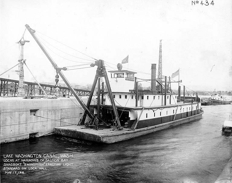 Construction of the Lake Washington Ship Canal and Chittenden Locks, May 17, 1916
